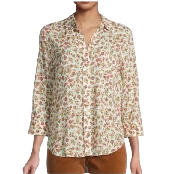 L’agence Ryan Floral Button Down Women’s Size Small $275. NEW - Picture 1 of 10